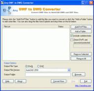 DWF to DWG Converter Std screenshot